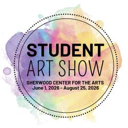 2026 Student Art Show image with watercolor background