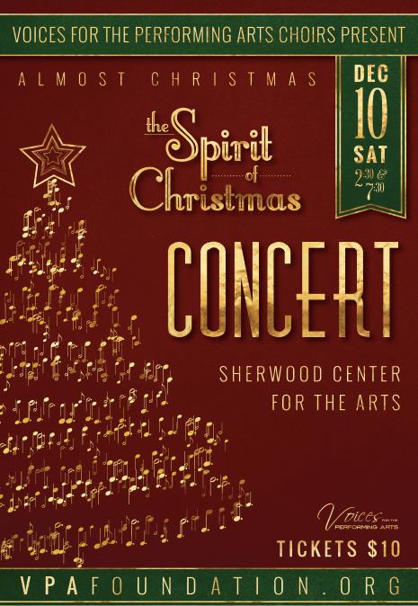 Vpa Presents Spirit Of Christmas Choir Concert Sherwood Center For The Arts